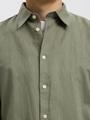 SLMREGCLAUS CLAY LINENBLEND LS SHT NOOS XL Normal geschnitten - Vetiver