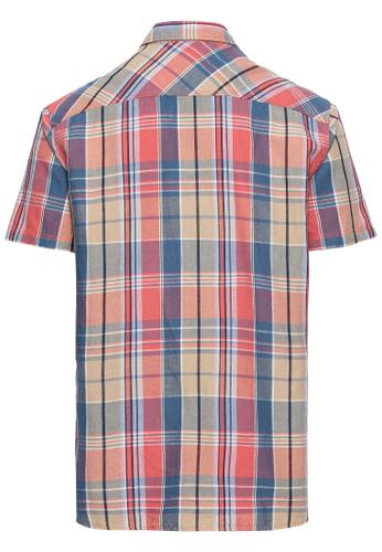 Karohemd aus Leinenmix M Regular Fit - Faded Red