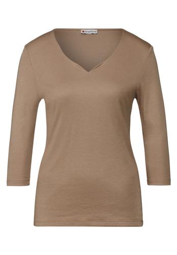 Shirt mit Herzausschnitt 42 - Honey Sand