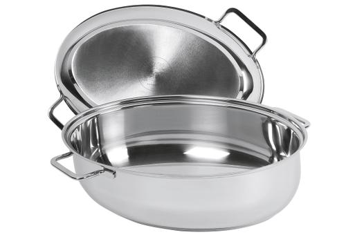 Bräter oval mit Deckel 38x26cm