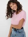 ONLMOSTER S/S O-NECK TOP NOOS JRS XS Normal geschnitten - Pink Lady
