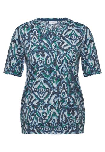 Shirt mit Ornamentmuster L - Universal Blue