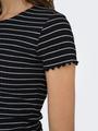 ONLEMMA STRIPE S/S TOP JRS M Normal geschnitten - Black