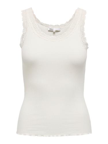 ONLSARA SHARAI LACE TANK TOP JRS NOOS XS Normal geschnitten - Cloud Dancer