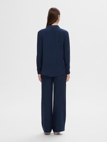 SLFVIVA-GULIA HW LONG SUN PANT NOOS 40 Normal geschnitten - Dark Sapphire