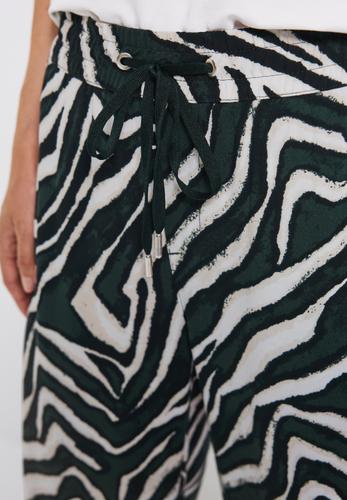 Gemusterte Wide Leg Hose 36/7/8 Hosen - Pine Grove Green
