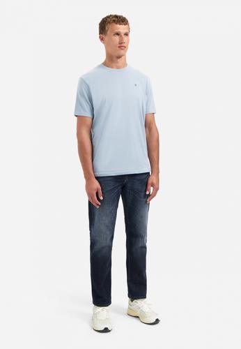 T-Shirt Crewneck Solid Basic S Regular Fit - Dusty Blue