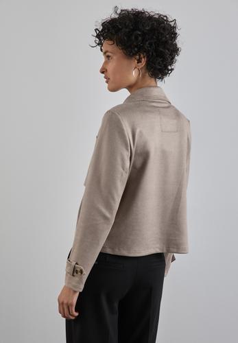 Kurze Velours Jacke 34 - Breezy Beige