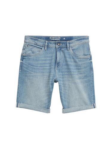 TTJOSH REGULAR SLIM Jeans Shorts 33 Slim Fit - Light Stone Blue Denim