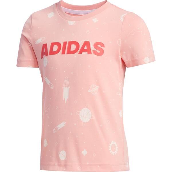 adidas Kinder Style Sommer T-Shirt 110 in Rot