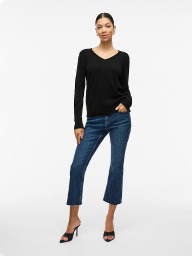 VIRIL V-NECK L/S KNIT TOP - NOOS Schwarz S