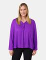 Langarmbluse mit V-Ausschnitt 46 Leger | Leicht ausgestellt - Magic Purple