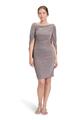 Cocktailkleid 42 Figurnah - Taupe/silver