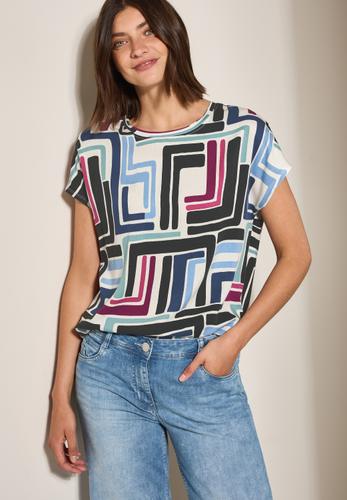 Gemustertes T-Shirt L - Light Alabaster White