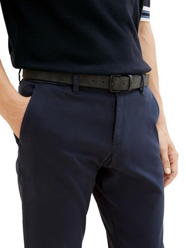 TTTRAVIS SLIM Chino Hose mit Gürtel 38/32 Slim Fit - Navy Zig Zag Structure