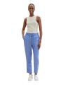 Paperbag Hose S Tapered Fit - Bright Mid Blue Chambray