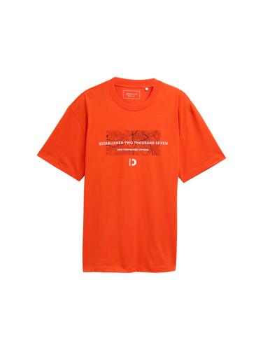 Relaxed Fit T-Shirt mit Rücken-Print M Relaxed Fit - Deep Fiery Orange