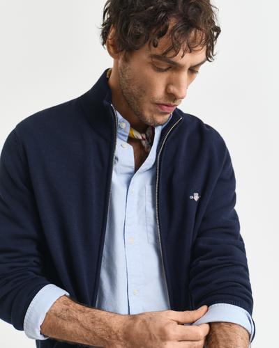 Casual Cotton Strickjacke mit Reißverschluss XXXL - Evening Blue
