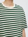SLHRELAXDAN SS STRIPE TEE L Locker geschnitten - Dark Green