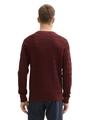 Basic Strickpullover mit Rundhalsausschnitt XXL Regular Fit - Burgundy Red Navy Multicolor