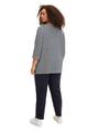 Plus Size - Gestreiftes Ottoman Sweatshirt 52 Regular Fit - Navy White Regular Stripe