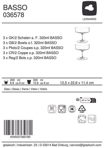 GK/2 Schalen a. F. 320ml BASSO