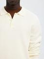 SLHDANE LS KNIT STRUCTURE POLO NECK XL Locker geschnitten - Egret