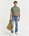 Sunfaded Piqué Poloshirt Grün L