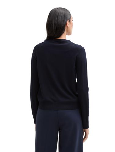 Cardigan mit V-Ausschnitt L Regular Fit - Sky Captain Blue