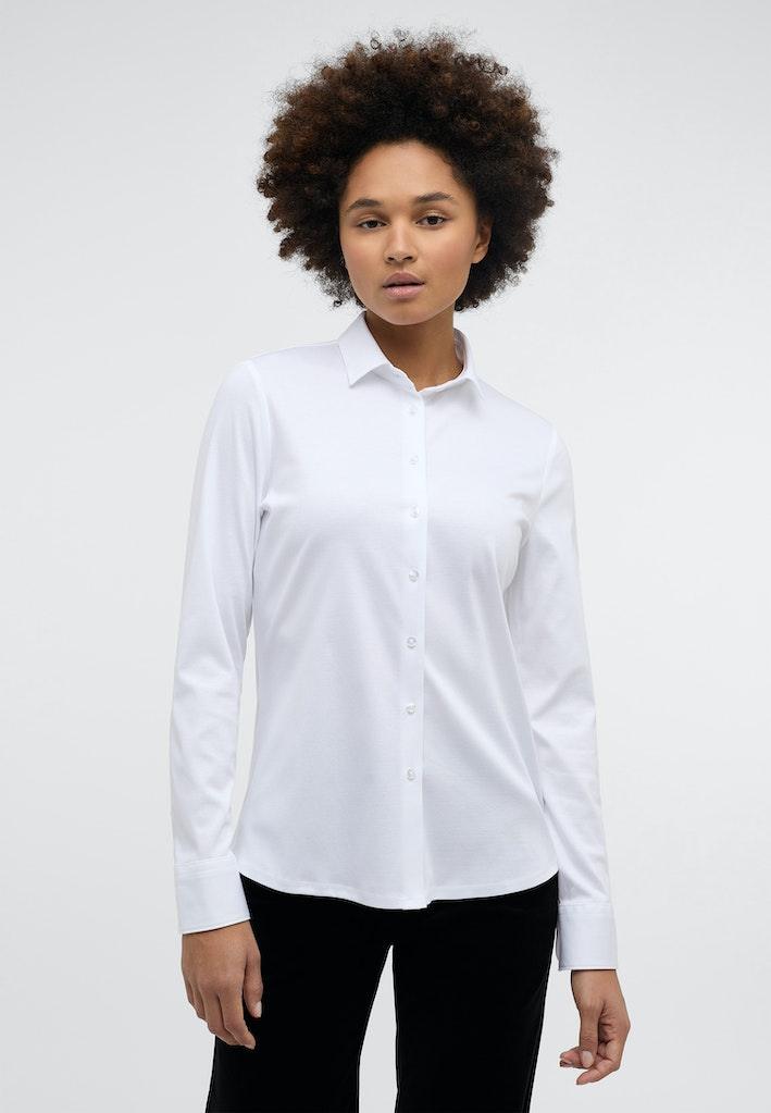 Jersey Shirt Bluse Jersey Langarm Weiß 44/Langarm