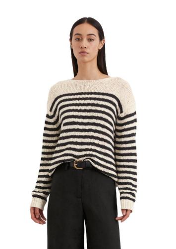 Gestreifter Pullover loose Mehrfarbig XL