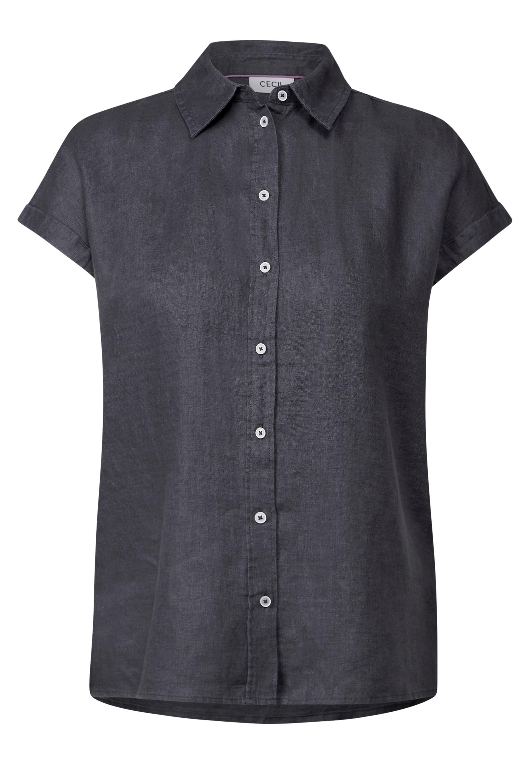 Leinen-Hemdbluse L - Volcanic Grey
