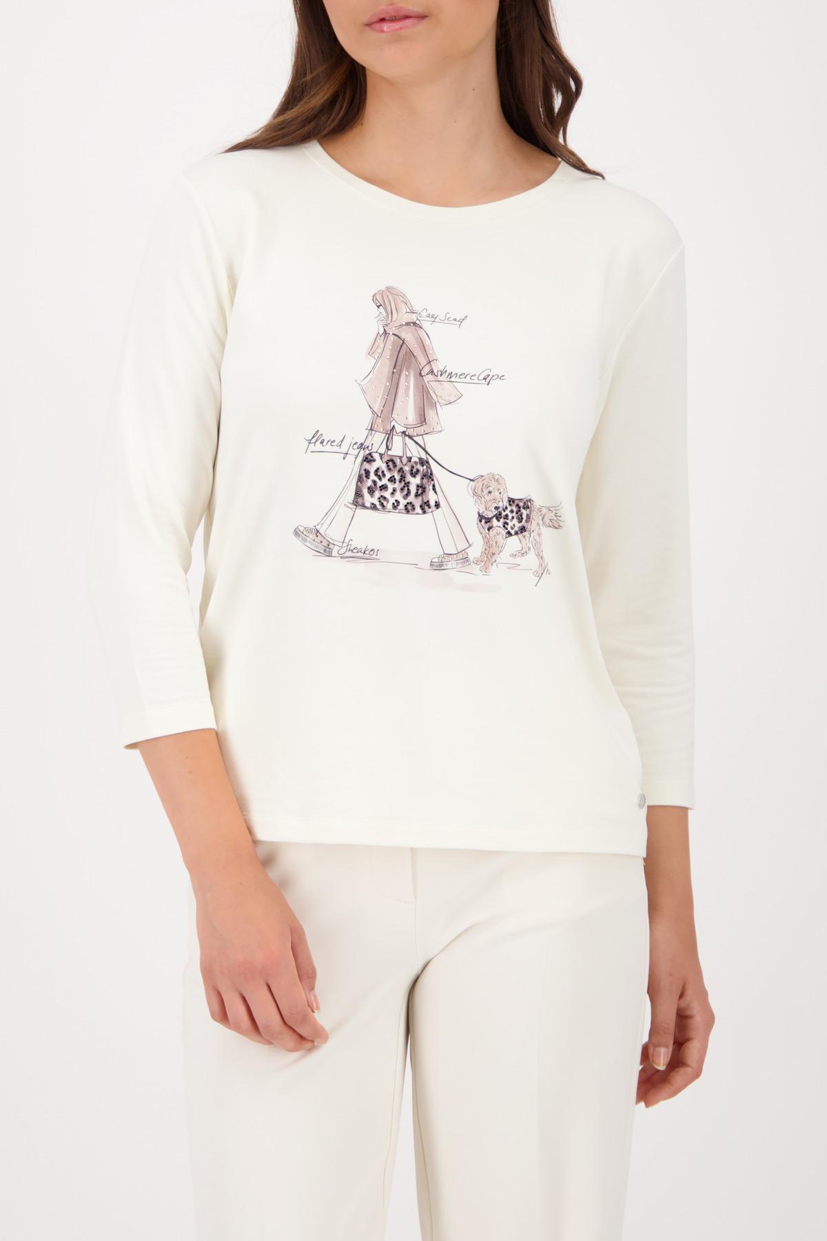 T-Shirt mit Strassdesign 42 - Cashmere