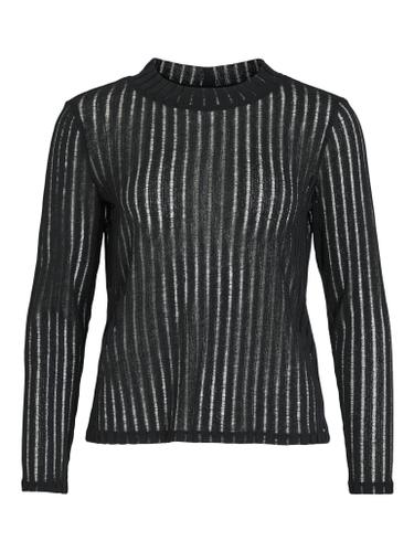 VIFATIMA CREW NECK L/S TOP XS Normal geschnitten - Black Beauty