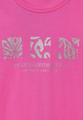 T-Shirt mit Schimmer Print M - Bloomy Pink