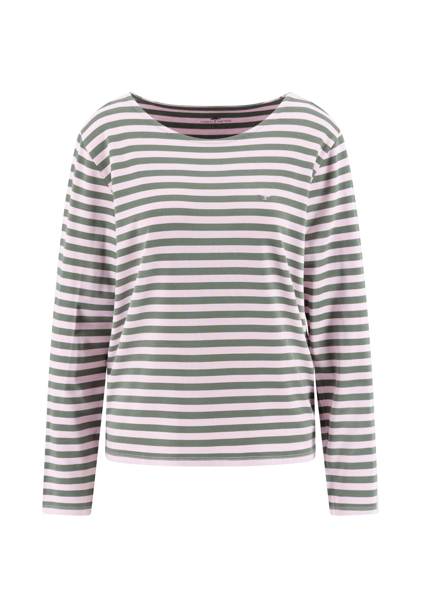 LONGSLEEVE STRIPE BASIC XL Casual Fit - Cream Rose