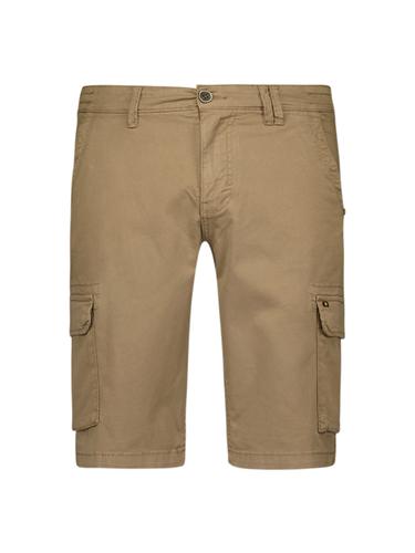 Short Cargo Garment Dyed + Stone Washed Stretch Braun 33