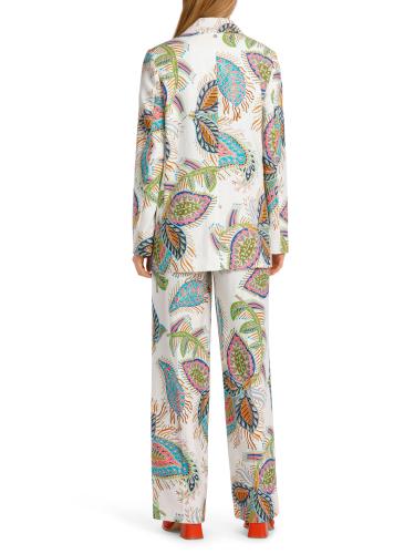 Körpernaher Blazer mit fancy Blattmotiv 40 - White
