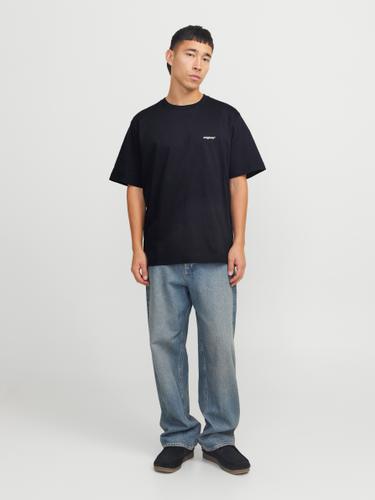 JORPAROS EASTER SKETCH TEE SS CREW N LN L Locker geschnitten - Black