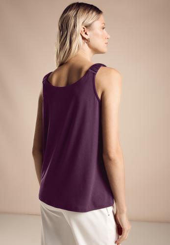 Top mit V-Neck 36 - Dark Berry Purple