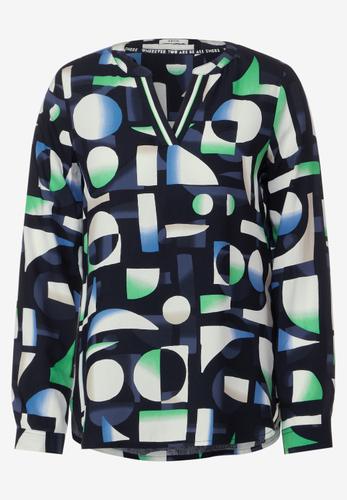 Print Viskosebluse S - Universal Blue