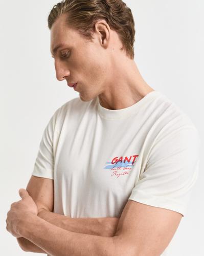 GANT USA Sailing Print Graphic T-Shirt Weiß M