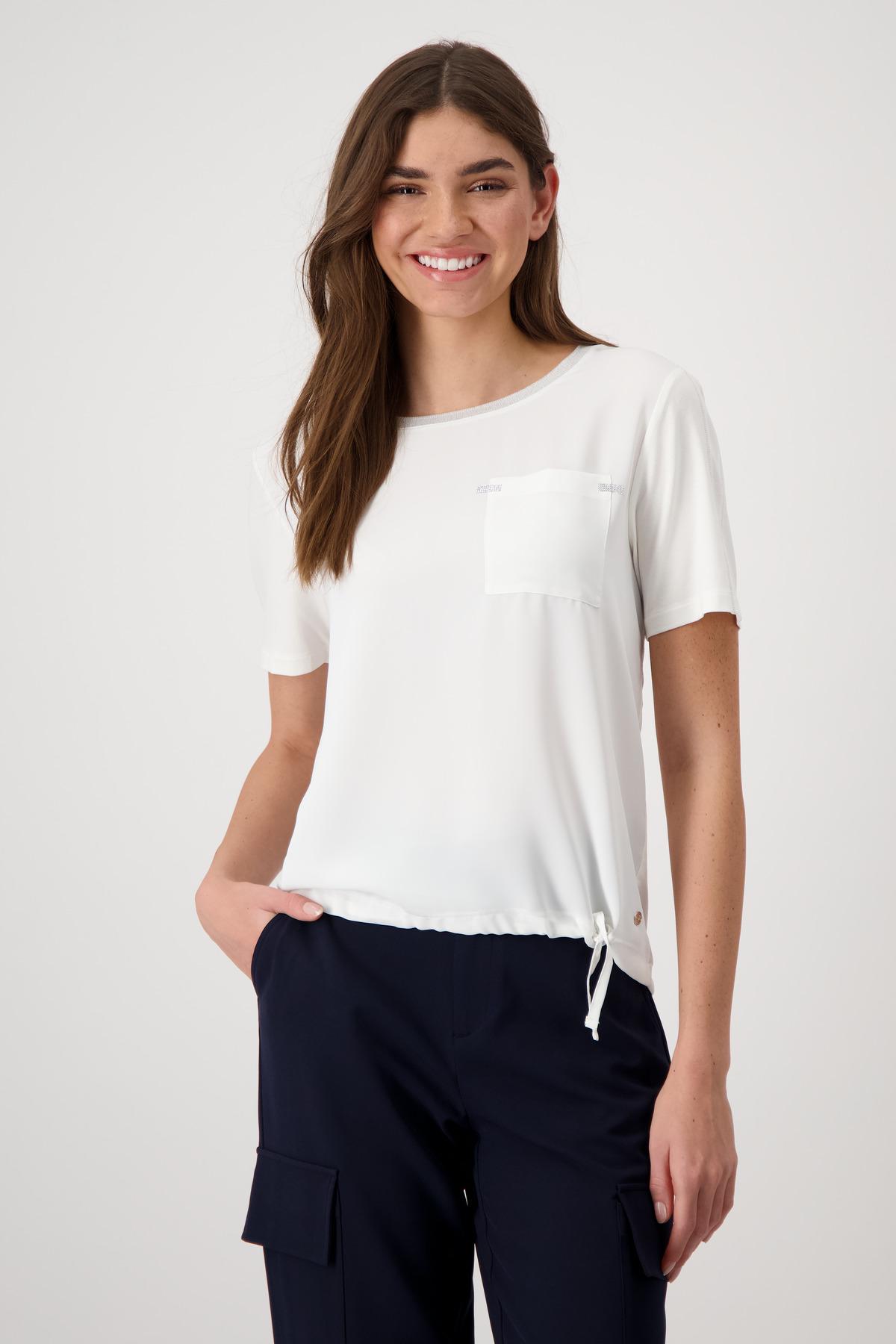 Blusenshirt mit Brusttasche 38 - Off-white