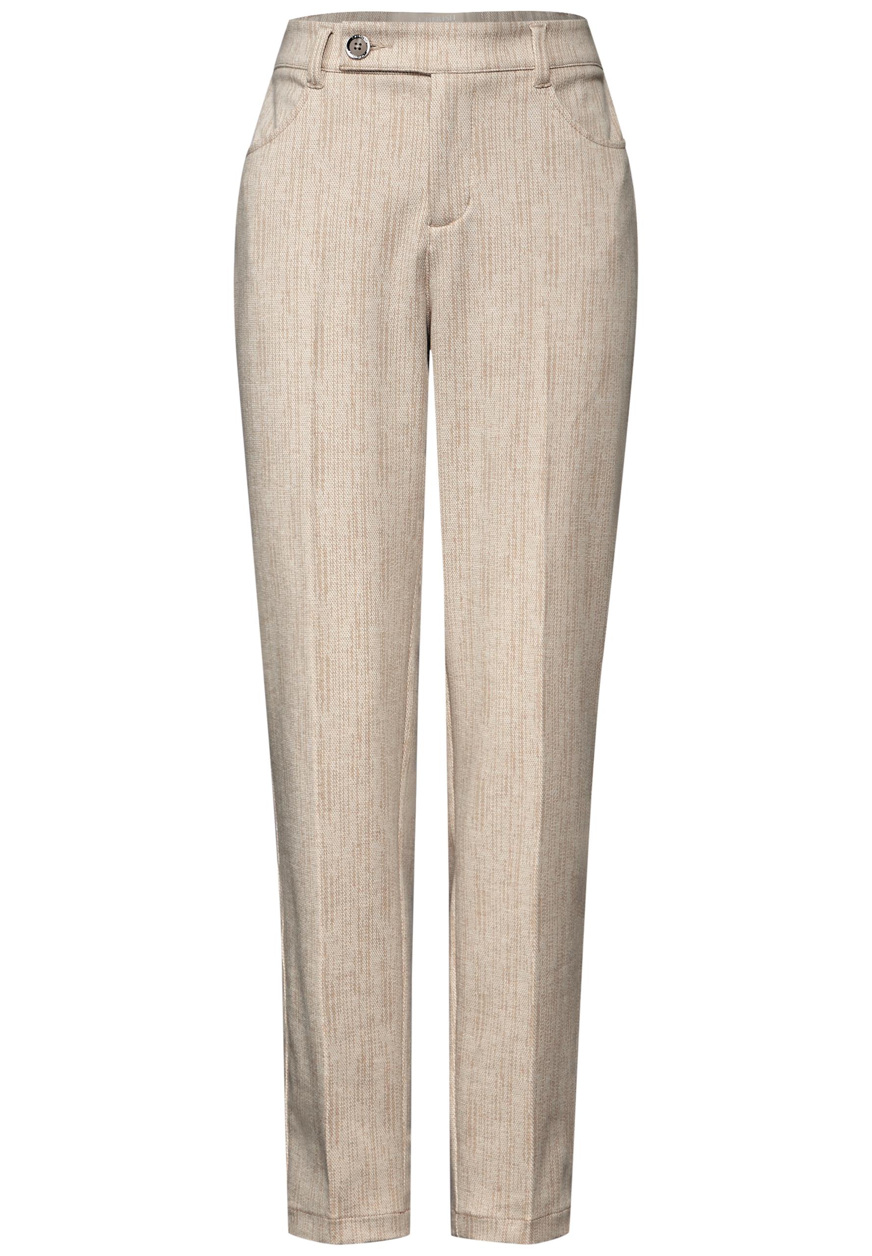 Chino mit Knopfdetail 34/28 - Honey Sand Mel.