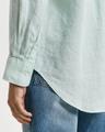 Relaxed Fit Leinen Bluse 38 - Faded Mint
