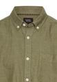 Kurzarmhemd aus einem Baumwoll-Leinenmix M Regular Fit - Dusty Khaki