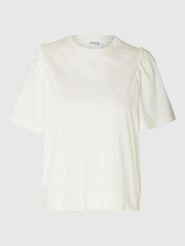 SLFPENELOPE 2/4 RUFFLE TEE NOOS XS Normal geschnitten - Snow White