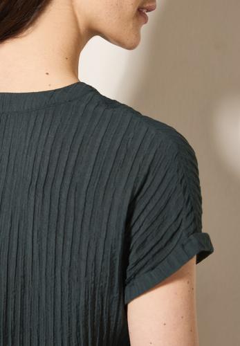 Strukturbluse XXL - Slate Khaki