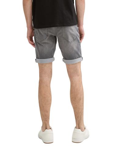 TTJOSH REGULAR SLIM Jeans Shorts mit Superstretch 33 Slim Fit - Used Light Stone Grey Denim
