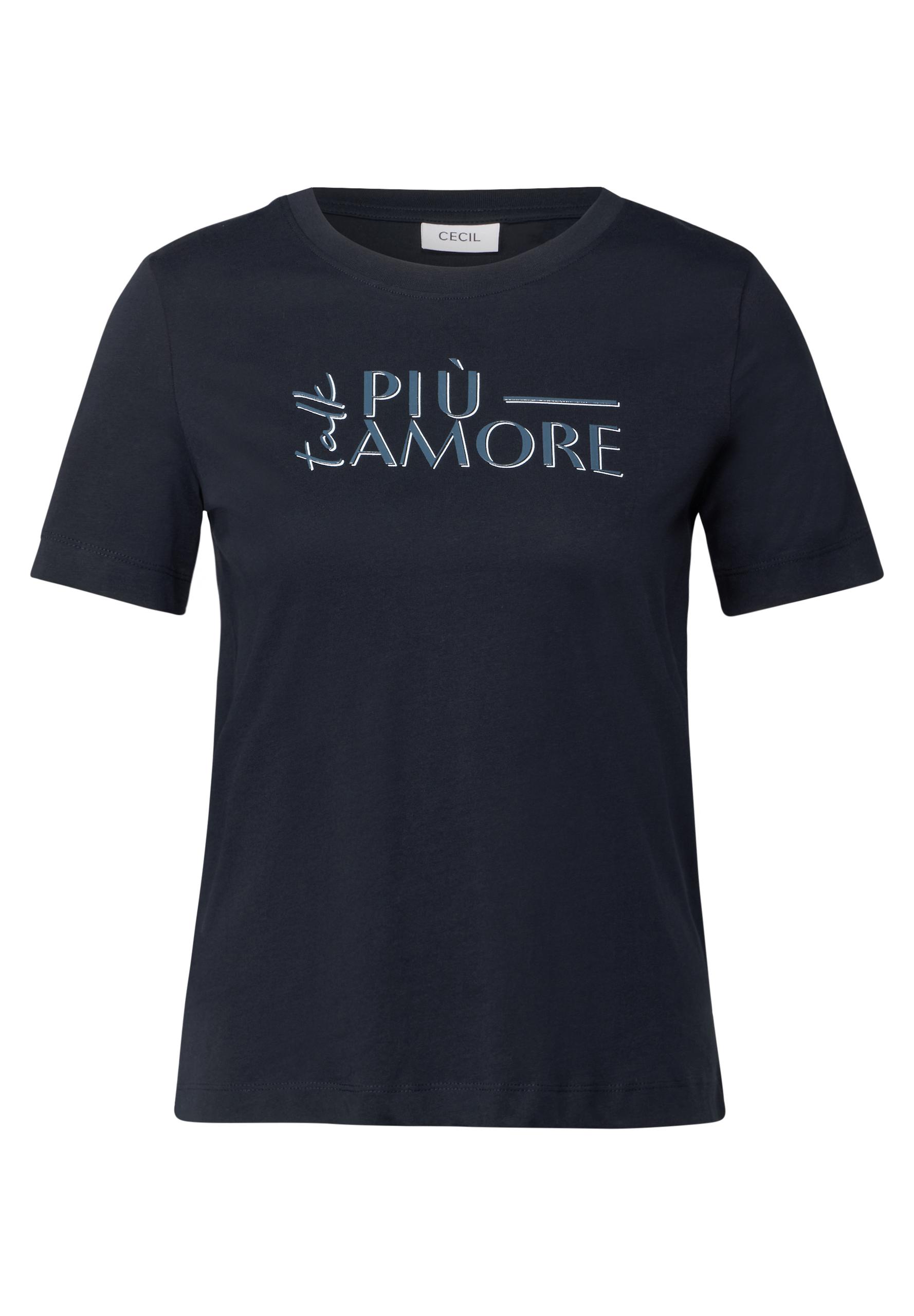 T-Shirt mit Wording M - Universal Blue